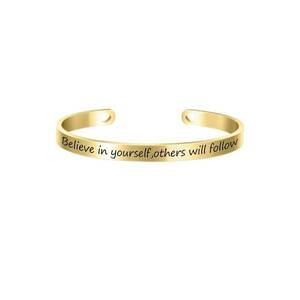 Bratara ajustabila - gravata Believe in yourself - others will follow - imagine