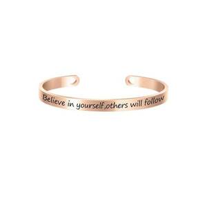 Bratara ajustabila - gravata Believe in yourself - others will follow - imagine