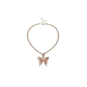 Colier Tennis cu fluture - pietre roz - Mali C4 - imagine