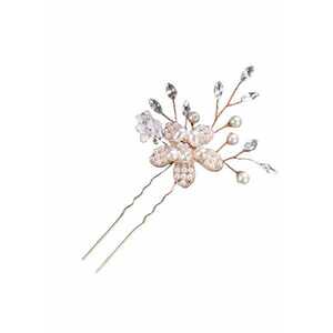 Accesoriu par - tip ac - rose gold - cu perle si pietre - Edine C5 - imagine