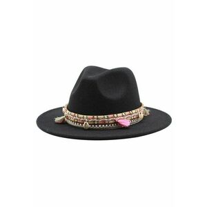 Palarie dama - neagra - cu scoici - marime universala - Pixie - imagine