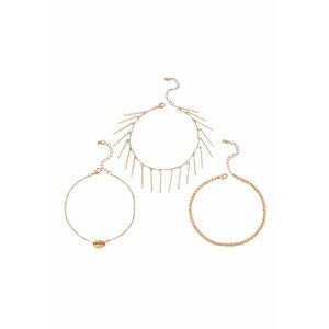 Set 3 bratari de picior - aurii - cu scoica - Stacey C2 - imagine