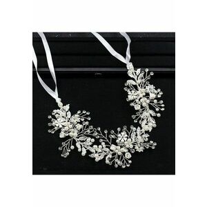 Accesoriu par - argintiu - cu pietre si perlute - Mariona C2 imagine