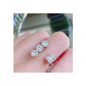 Inel argintiu - reglabil - cu pietre din zirconiu - Lucy C4 - imagine