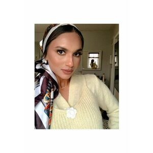 Esarfa multicolora - patrata - cu imprimeu - Gratiana C2 - imagine