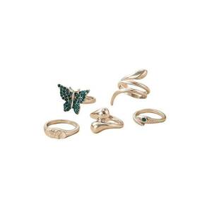 Set 5 inele - argintii - cu pietre - Sonata C25 - imagine