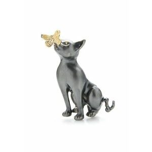 Brosa neagra - forma de pisica - Lisbet C5 - imagine