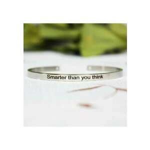 Bratara argintie - ajustabila - gravata Smarter than you think P2 - imagine