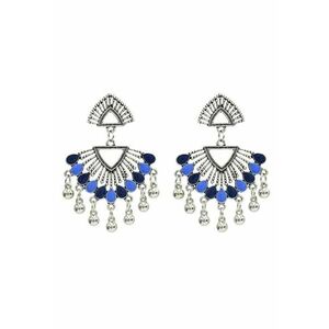 Cercei argintii - cu pietre albastre - Ronnie C4 - imagine