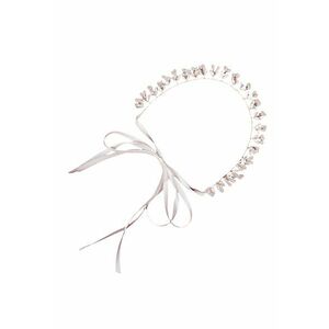 Accesoriu de par - auriu - cu flori albe - Darja C16 - imagine