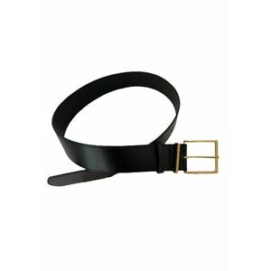 Curea neagra - de talie - din piele ecologica - cu catarama aurie - Lorena C1 - imagine