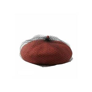 Bereta rosie - din lana - cu plasa - Menne - imagine