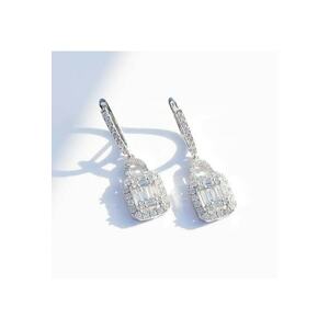 Cercei argintii - cu pietre din zirconiu - Nora C3 - imagine