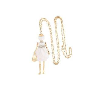 Colier auriu - cu pandantiv papusa alba - Alisha C3 - imagine