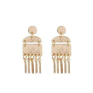 Cercei aurii - placute metalice - Munda C10 - imagine