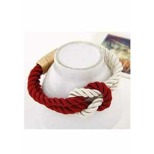 Bratara impletita - rosie - cu nod marinaresc - Eleanor C1 imagine