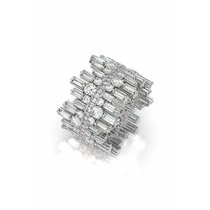 Inel argintiu - cu pietre din zirconiu - Ninnan C2 - imagine