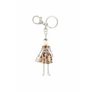 Breloc argintiu - papusa bej - Gilla C5 - imagine