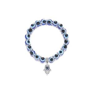 Bratara argintie - cu mana Fatimei si ochi protector - diametru 5.5 cm - Medea C1 imagine