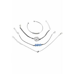 Set 4 bratari argintii - cu glob pamantesc - Trudie C2 - imagine