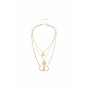 Colier in 3 straturi - auriu - cu banuti - Desire C14 - imagine