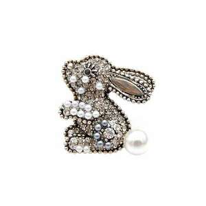 Brosa Herta Iepure C1 - Aliaj metalic - Auriu imagine