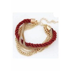 Bratara rosie cu lanturi aurii Karolinn C1 imagine