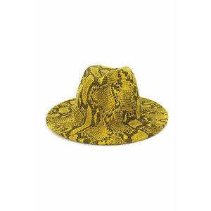 Palarie dama - galbena - imprimeu piele de sarpe - Soni - imagine