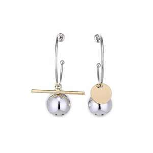 Cercei rotunzi - argintii - Margo C3 imagine