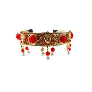 Bentita cu pietre Dilja - Textil - Auriu imagine