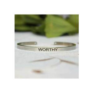 Bratara argintiu - ajustabila - gravata Worthy P5 - imagine