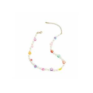 Colier auriu - cu perle si stelute - Judita C15 - imagine