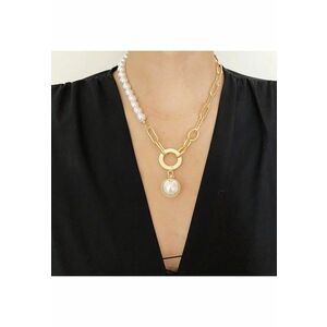 Colier auriu - cu perle - Derek C15 - imagine