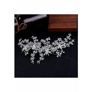 Accesoriu par - argintiu - cu floricele si pietre - Alexandra C6 - imagine