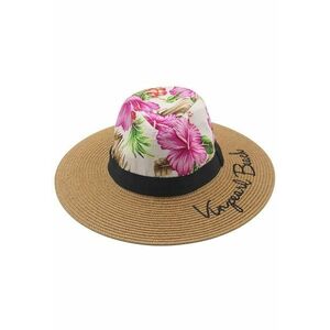 Palarie dama - maro - de vara - cu imprimeu floral - Thelia - imagine