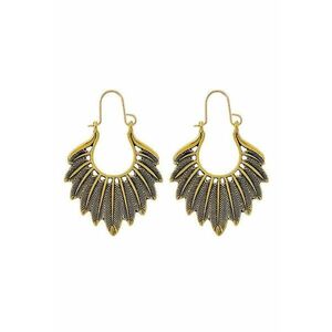 Cercei aurii - forma de pene - Oiva C10 - imagine