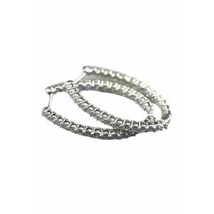 Cercei argintii - rotunzi - cu pietre din zirconiu - Agust C5 - imagine