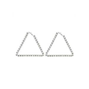 Cercei argintii - forma de triunghi - cu pietre - Roksana C3 - imagine