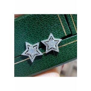 Cercei argintii - forma de stea - cu pietre din zirconiu - Daisy C7 - imagine