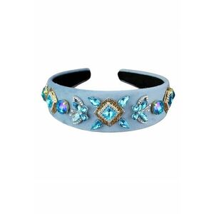 Bentita cu pietre bleu Jobina - Textil - imagine