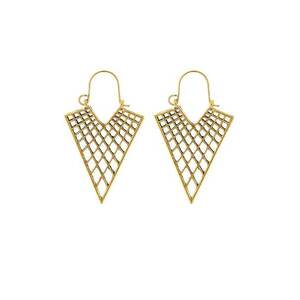Cercei aurii - forma de triunghi - Octaviana C7 - imagine