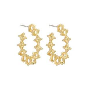 Cercei aurii - semirotunzi - Salomina C11 - imagine