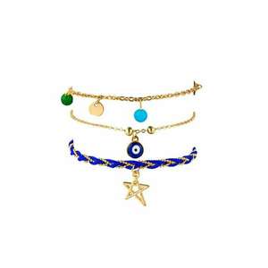 Set 4 bratari de picior - cu steluta - aurii - Kimi C1 imagine