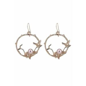 Cercei rotunzi - aurii - cu crengute - Marialuisa C7 imagine