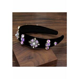 Bentita cu pietre Ine - Mov - Textil imagine