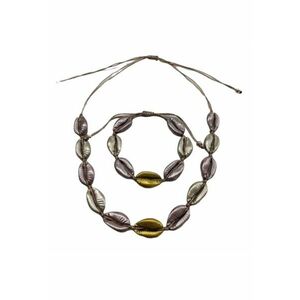 Set Colier si Bratara cu scoici Cleo - Plastic - Multicolor imagine