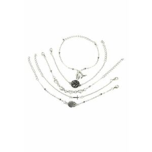 Set 5 bratari argintii - cu scoici metalice - Tracy C1 - imagine