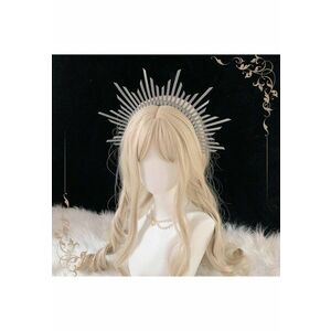 Tiara Halo - handmade - argintie - Emiliana C2 - imagine