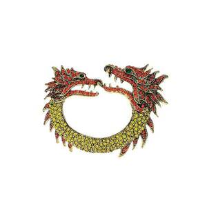 Brosa aurie - forma de dragon - cu pietre - Marvel C1 imagine