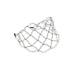 Accesoriu de cap - negru - cu plasa - perle si pietre - Aloys C7 - imagine